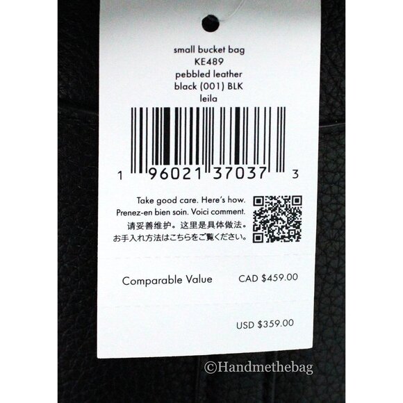 NEW Kate Spade Leila Small Black Bucket Shoulder Crossbody Bag Handbag Purse - Picture 5 of 9